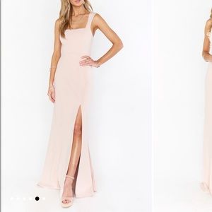 Show Me Your Mumu Paris Gown Dusty Blush Stretch XS